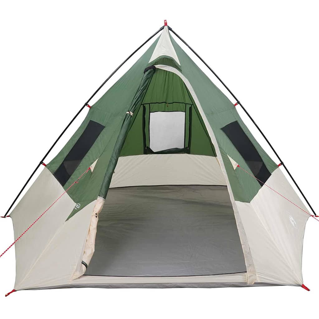 Telt med tak Annet med luftventil Grønn og svart 383 x 338 x 217 cm Polyester
