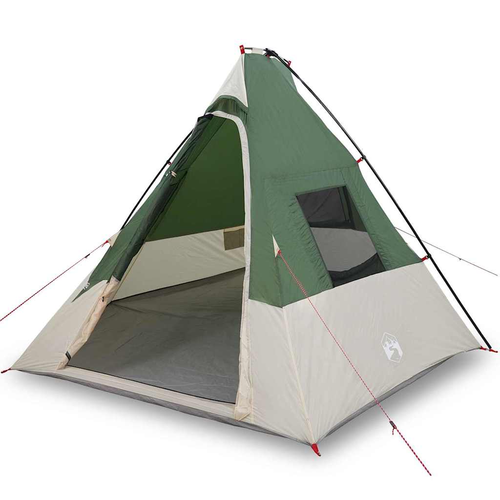Telt med tak Annet med luftventil Grønn og svart 383 x 338 x 217 cm Polyester