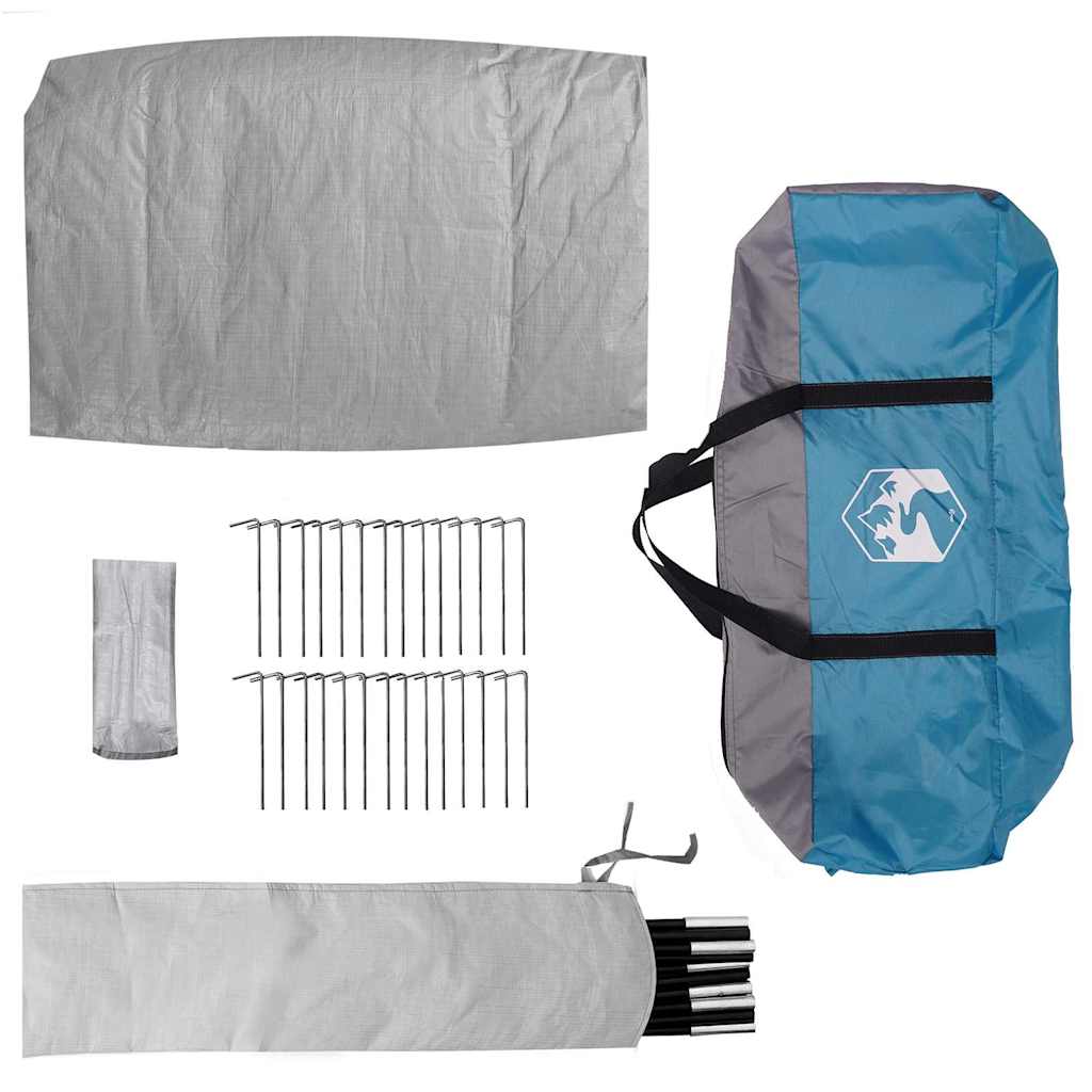 Telt med tak Annet med luftventil Blå og svart 383 x 338 x 217 cm Polyester