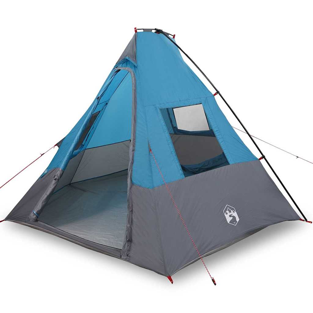 Telt med tak Annet med luftventil Blå og svart 383 x 338 x 217 cm Polyester