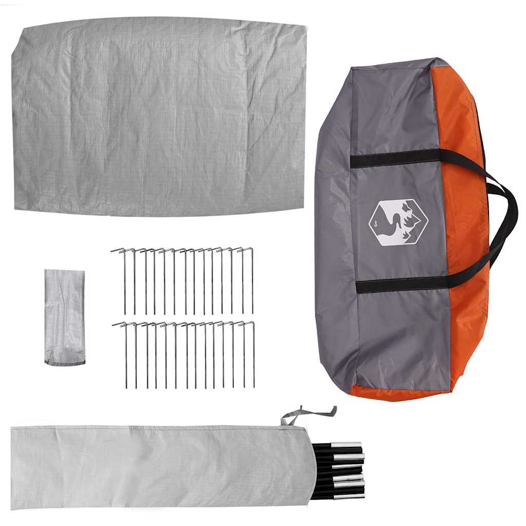 Telt Grå og oransje og svart 383 x 338 x 217 cm Polyester