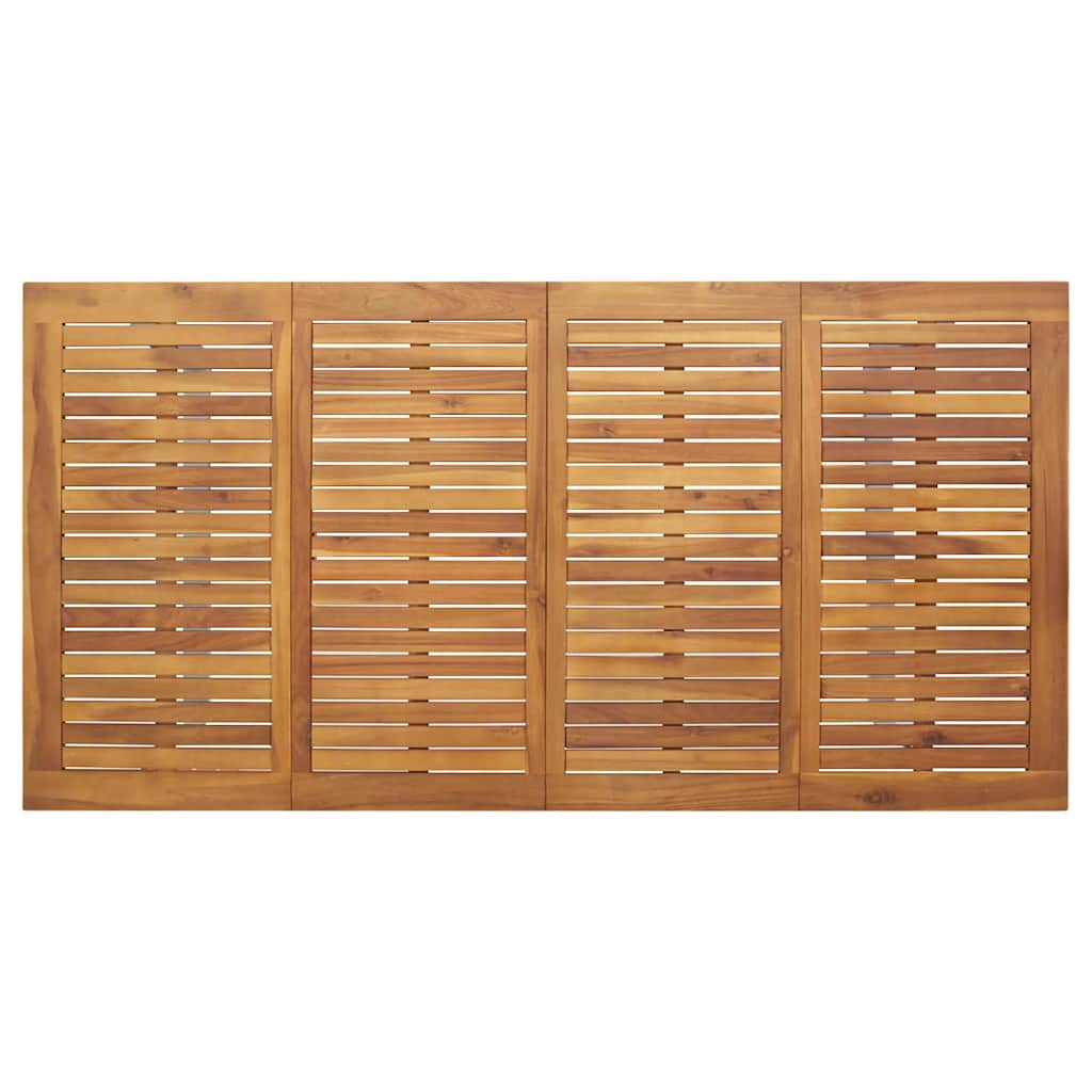 Hage middagbord Grå 180 x 90 x 75 cm Stål og solid akasietre