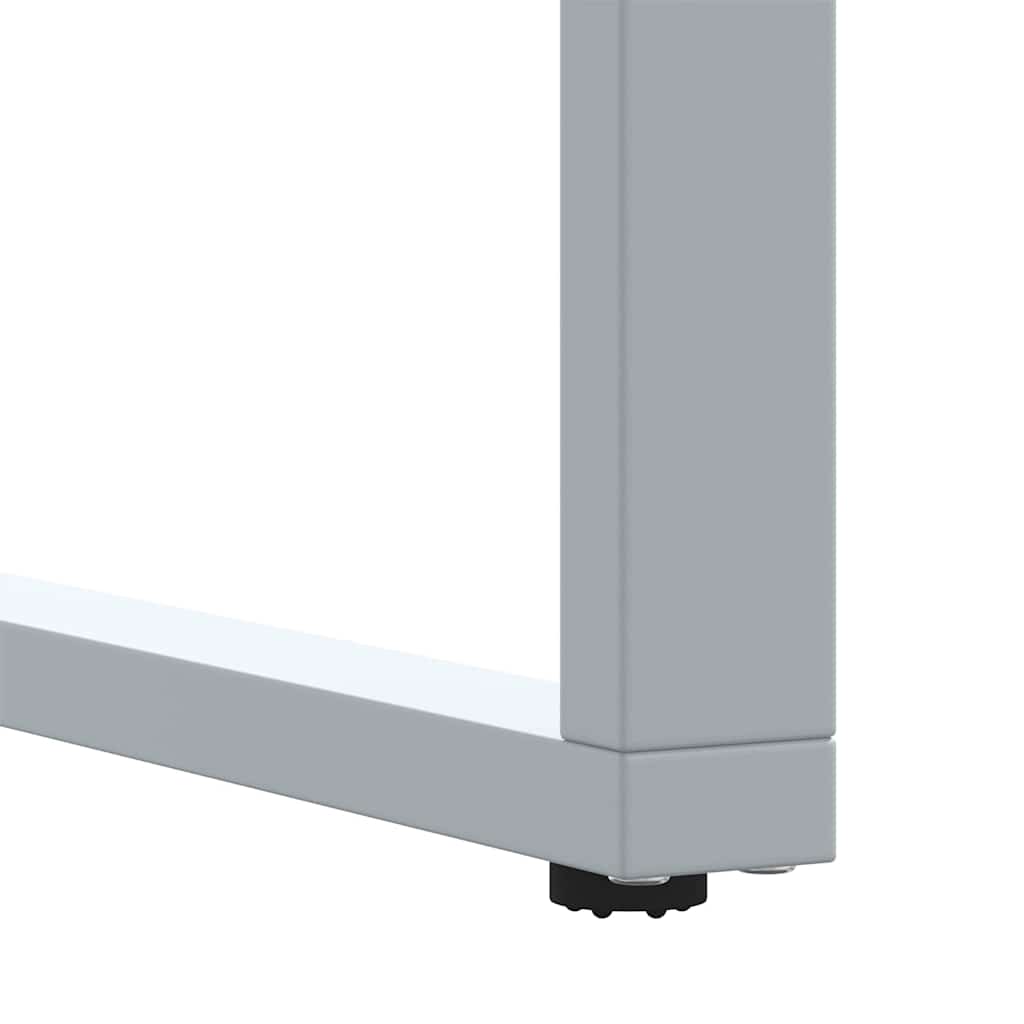 Hage middagbord Grå 200 x 90 x 75 cm Stål og solid akasietre