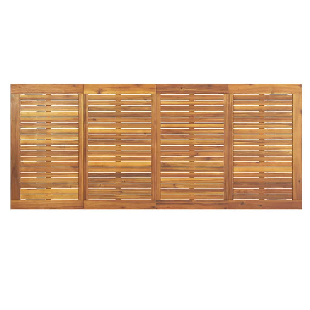 Hage middagbord Grå 200 x 90 x 75 cm Stål og solid akasietre