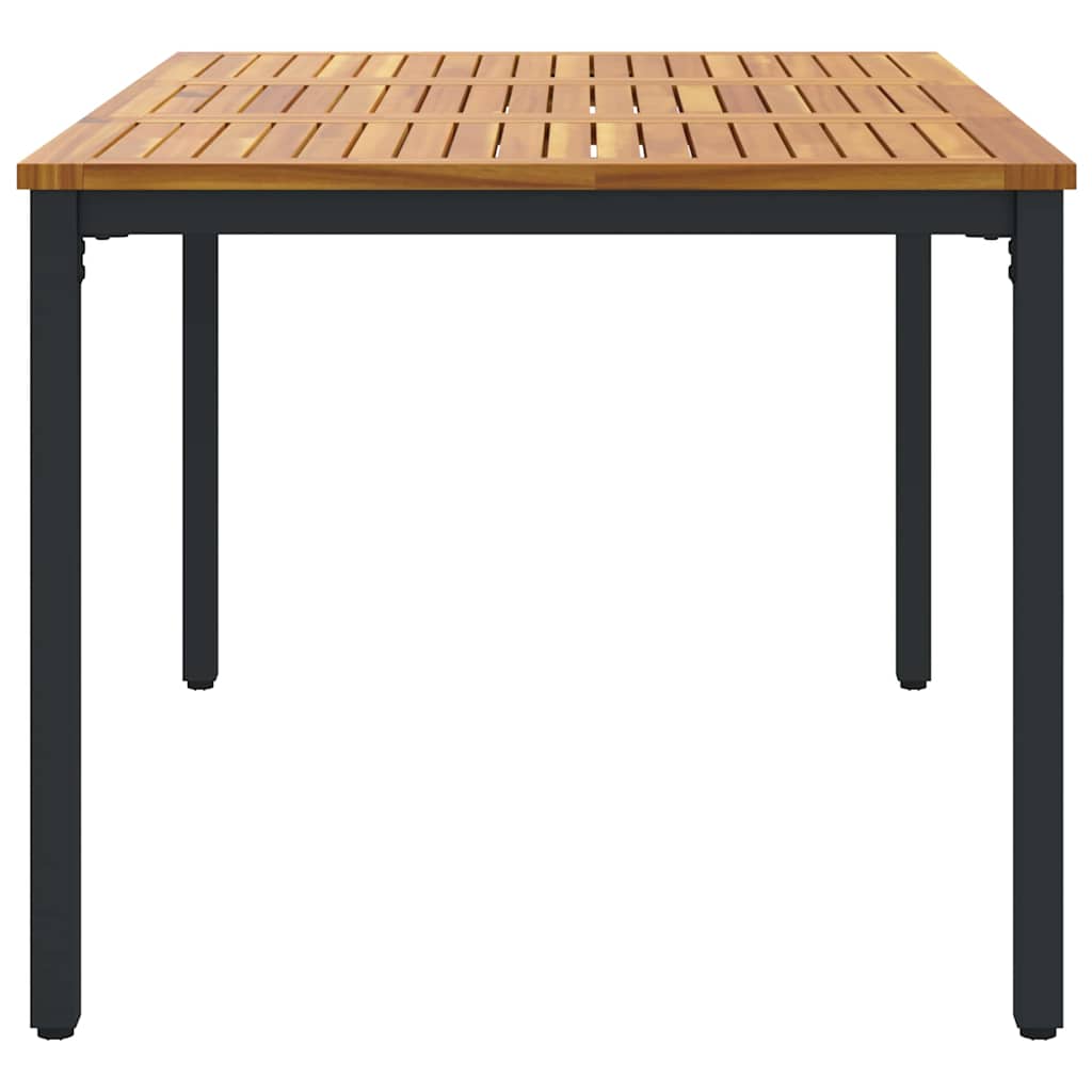 Utendørsbord Naturlig og svart 150 x 90 x 75 cm heltre akasie