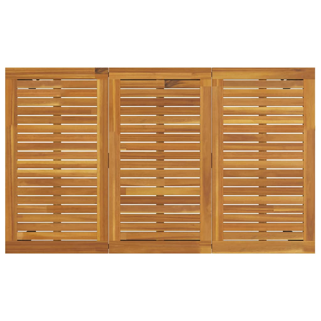 Utendørsbord Naturlig og svart 150 x 90 x 75 cm heltre akasie