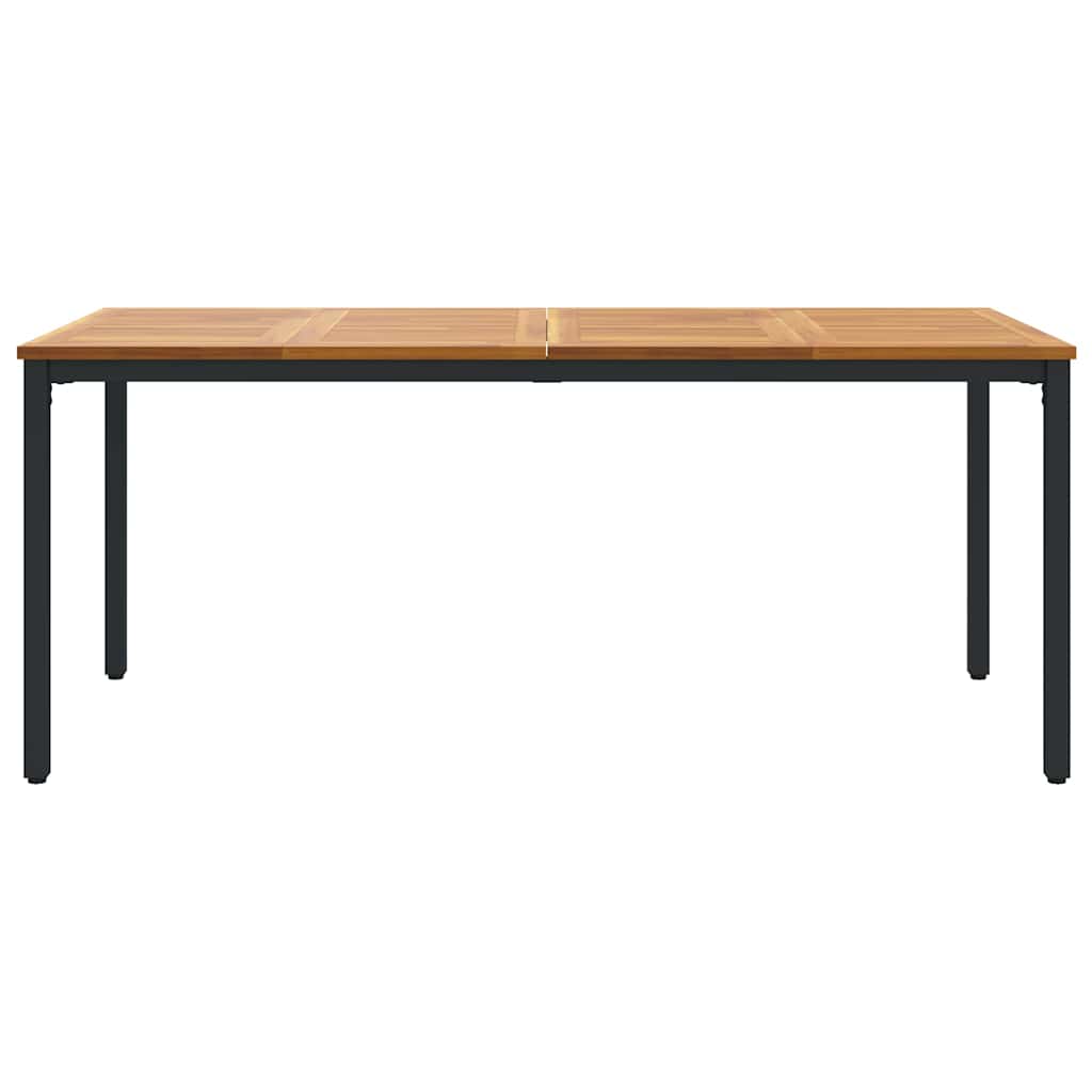 Utendørsbord Naturlig og svart 180 x 90 x 75 cm heltre akasie