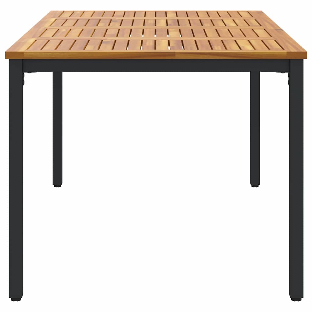 Utendørsbord Naturlig og svart 180 x 90 x 75 cm heltre akasie