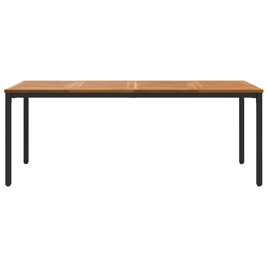 Utendørsbord Naturlig og svart 200 x 90 x 75 cm heltre akasie