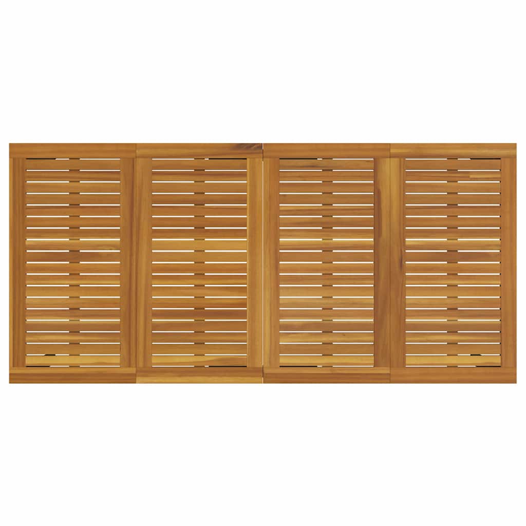 Utendørsbord Naturlig og svart 200 x 90 x 75 cm heltre akasie