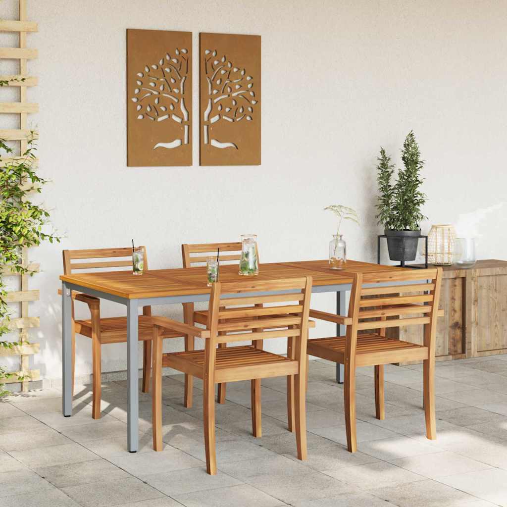 Utendørsbord Naturlig og grå 180 x 90 x 75 cm heltre akasie