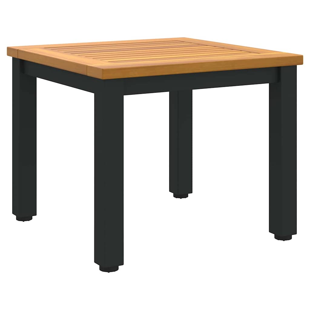 Utendørsbord Naturlig og svart 45 x 45 x 38 cm heltre akasie