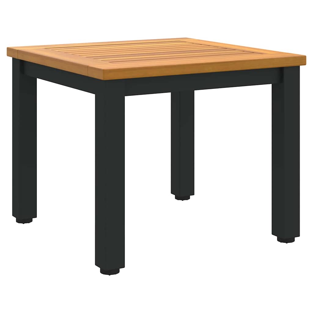 Utendørsbord Naturlig og svart 45 x 45 x 38 cm heltre akasie