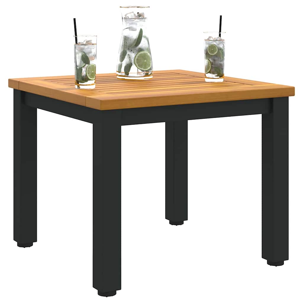 Utendørsbord Naturlig og svart 45 x 45 x 38 cm heltre akasie