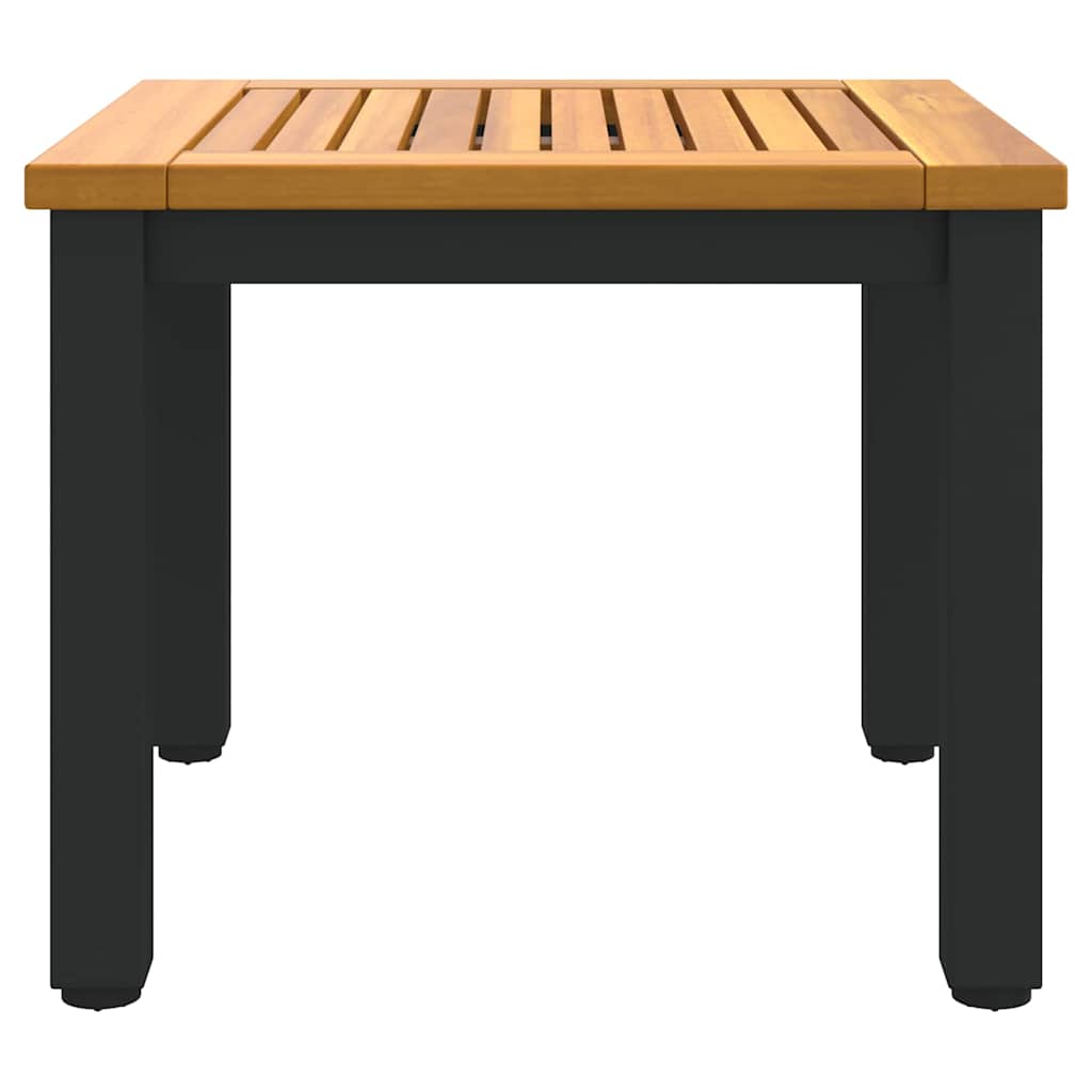 Utendørsbord Naturlig og svart 45 x 45 x 38 cm heltre akasie