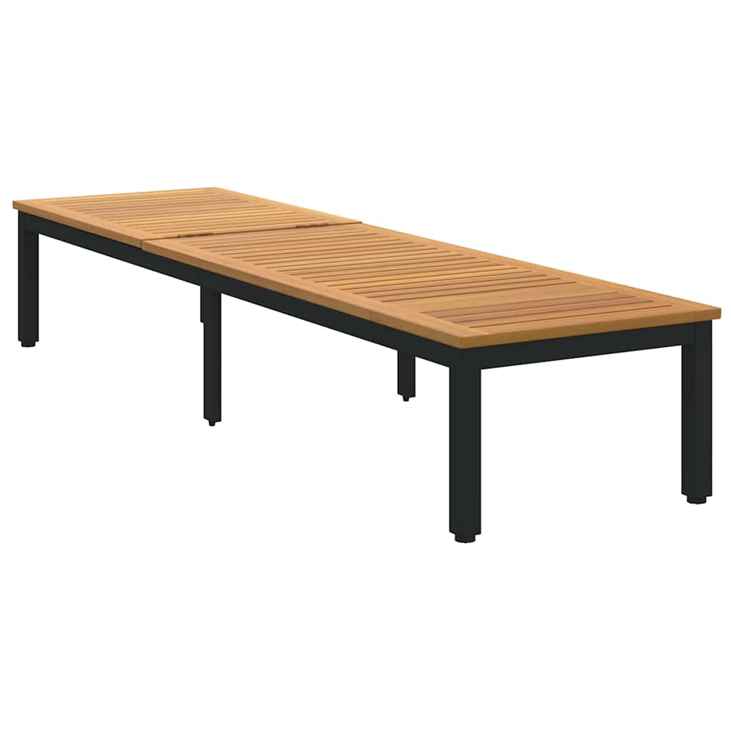 Solseng 1-person Svart 200 x 55 x 35 cm Massivt akasietre
