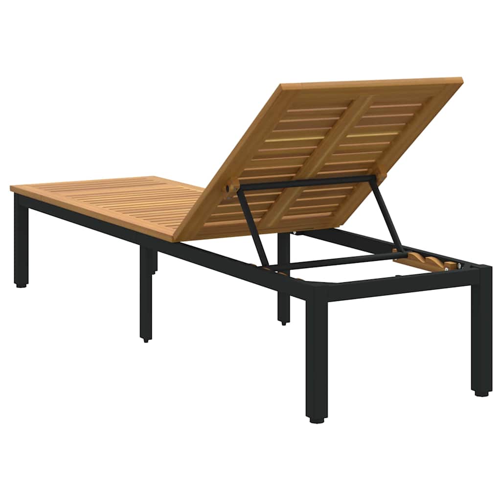 Solseng 1-person Svart 200 x 55 x 35 cm Massivt akasietre