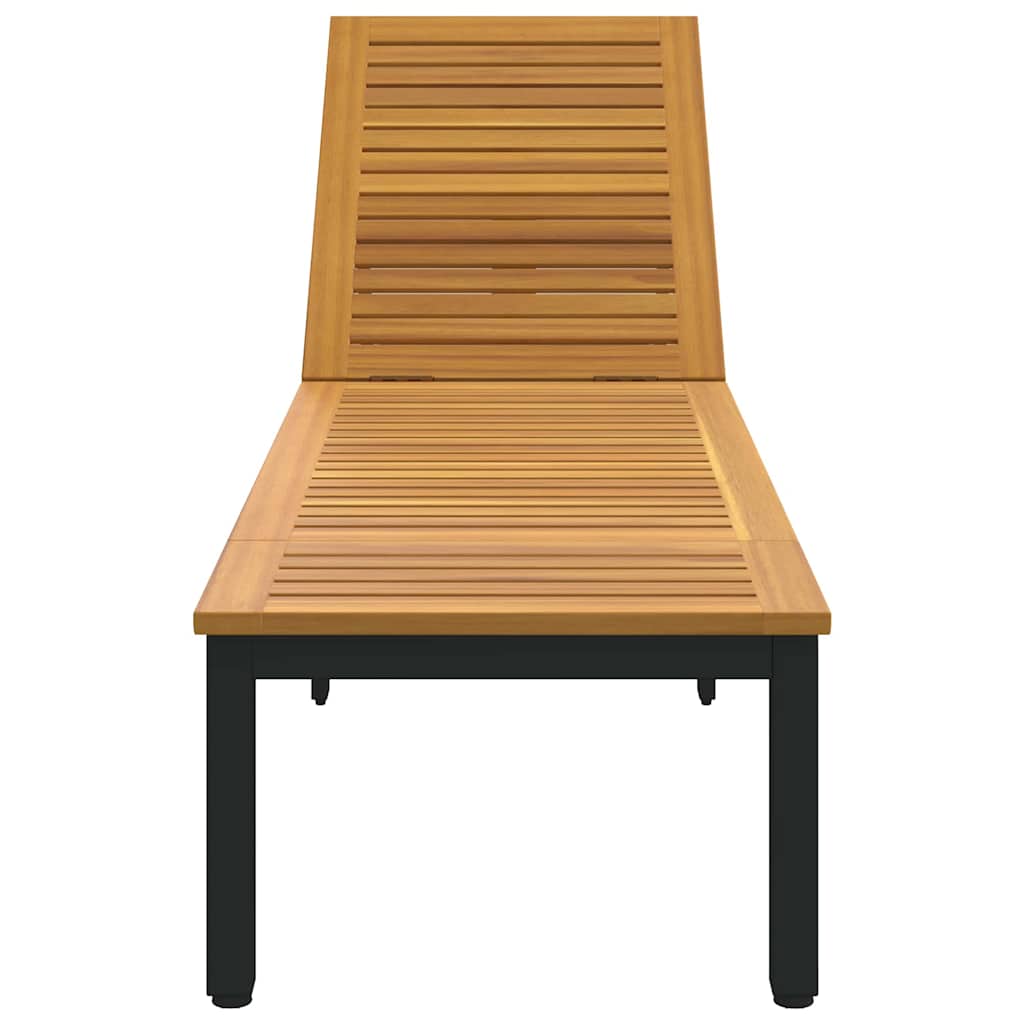 Solseng 1-person Svart 200 x 55 x 35 cm Massivt akasietre
