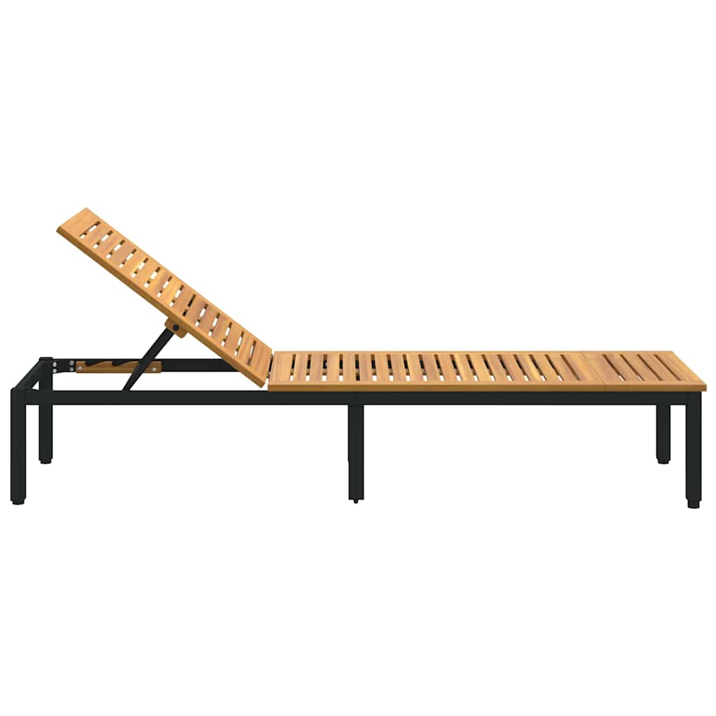 Solseng 1-person Svart 200 x 55 x 35 cm Massivt akasietre