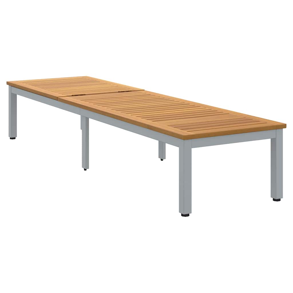 Solseng 1-person Grå 200 x 55 x 35 cm Massivt akasietre
