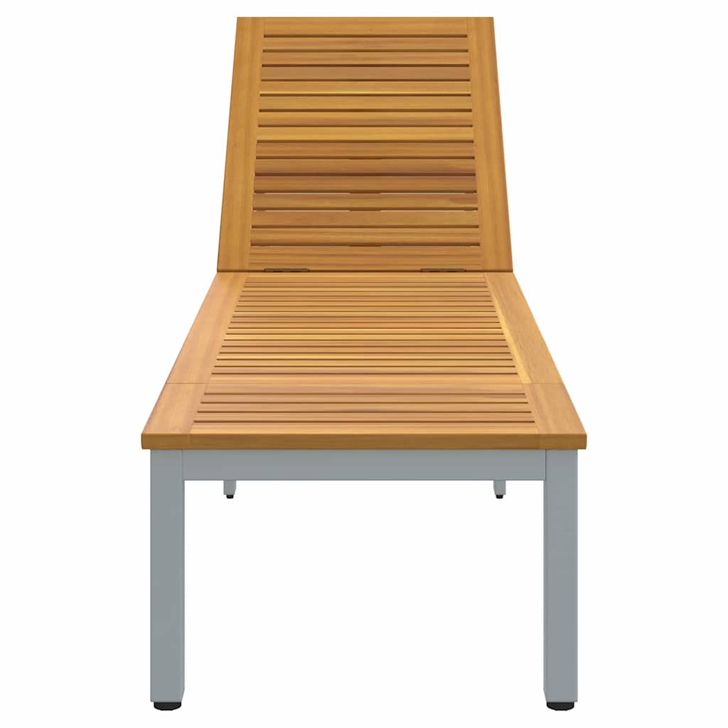 Solseng 1-person Grå 200 x 55 x 35 cm Massivt akasietre
