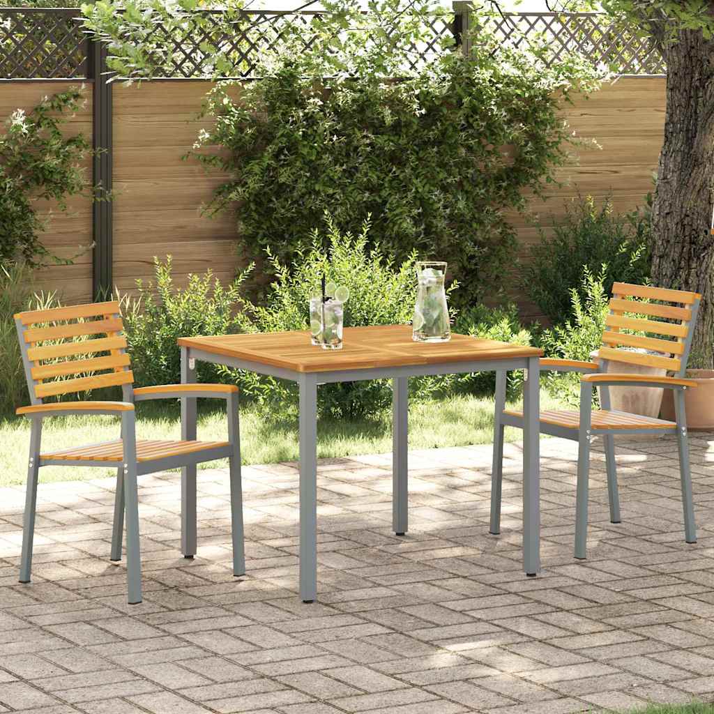 Hage Stol 2 pcs Brun 56 x 57 x 87cm Massivt akasietre