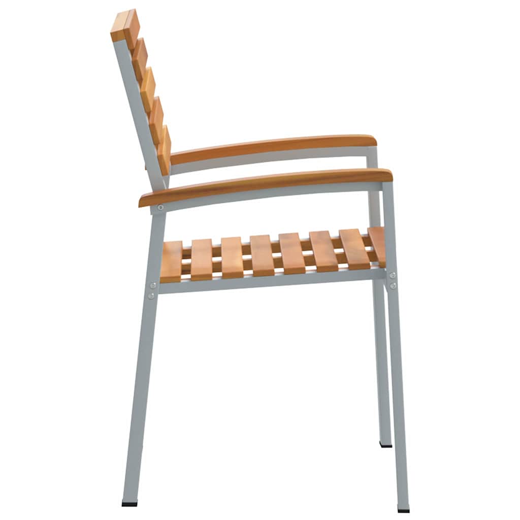 Hage Stol 4 pcs Brun 56 x 57 x 87cm Massivt akasietre