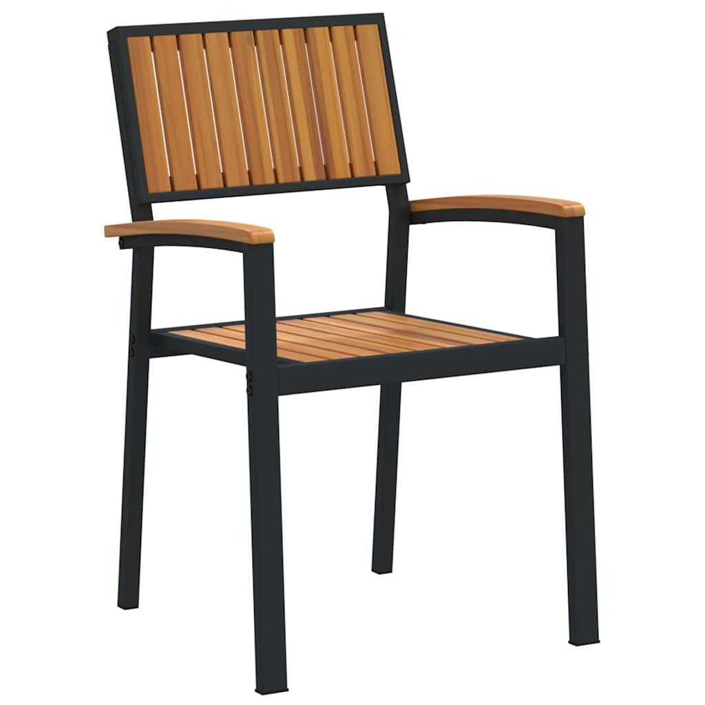 Hage Stol 4 pcs Brun 56 x 57 x 87cm Massivt akasietre