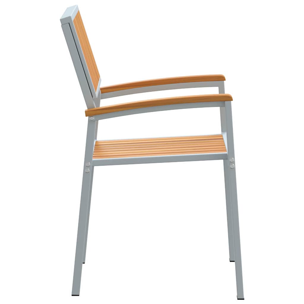 Hage Stol 2 pcs Brun 56 x 57 x 87cm Massivt akasietre