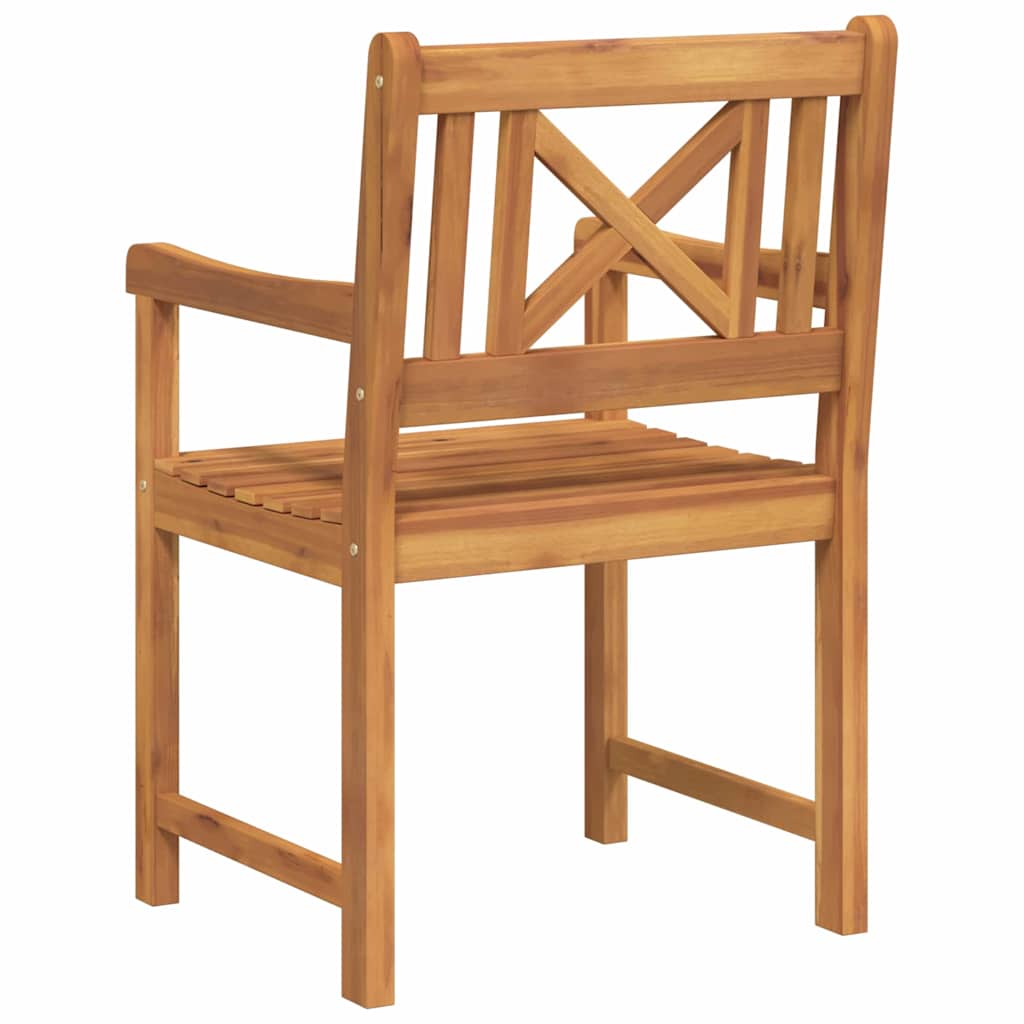 Hage Stol 2 pcs Brun 56 x 56 x 90 cm Massivt akasietre