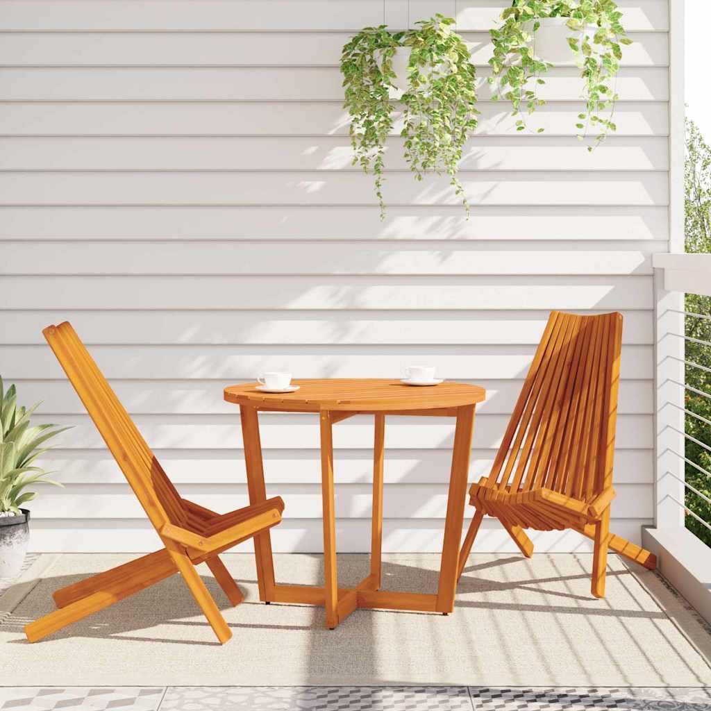 Foldbare Hage Stoler 2 pcs Brun 56 x 69 x 84 m heltre akasie