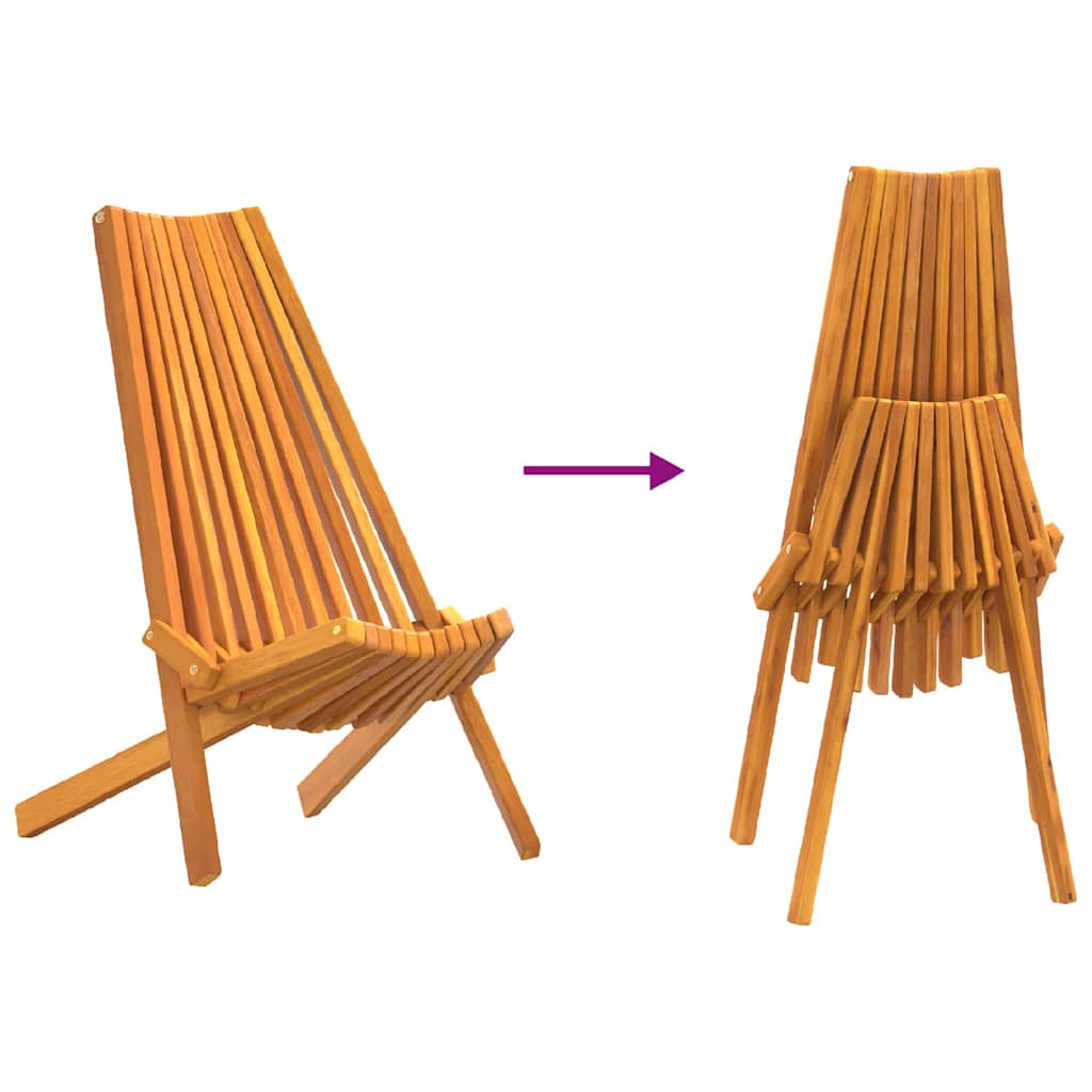 Foldbare Hage Stoler 2 pcs Brun 56 x 69 x 84 m heltre akasie