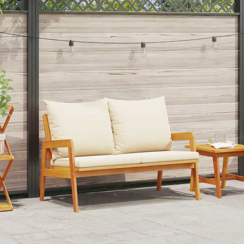 Hagebenk med puter 115x65x71 cm Solid akasietre
