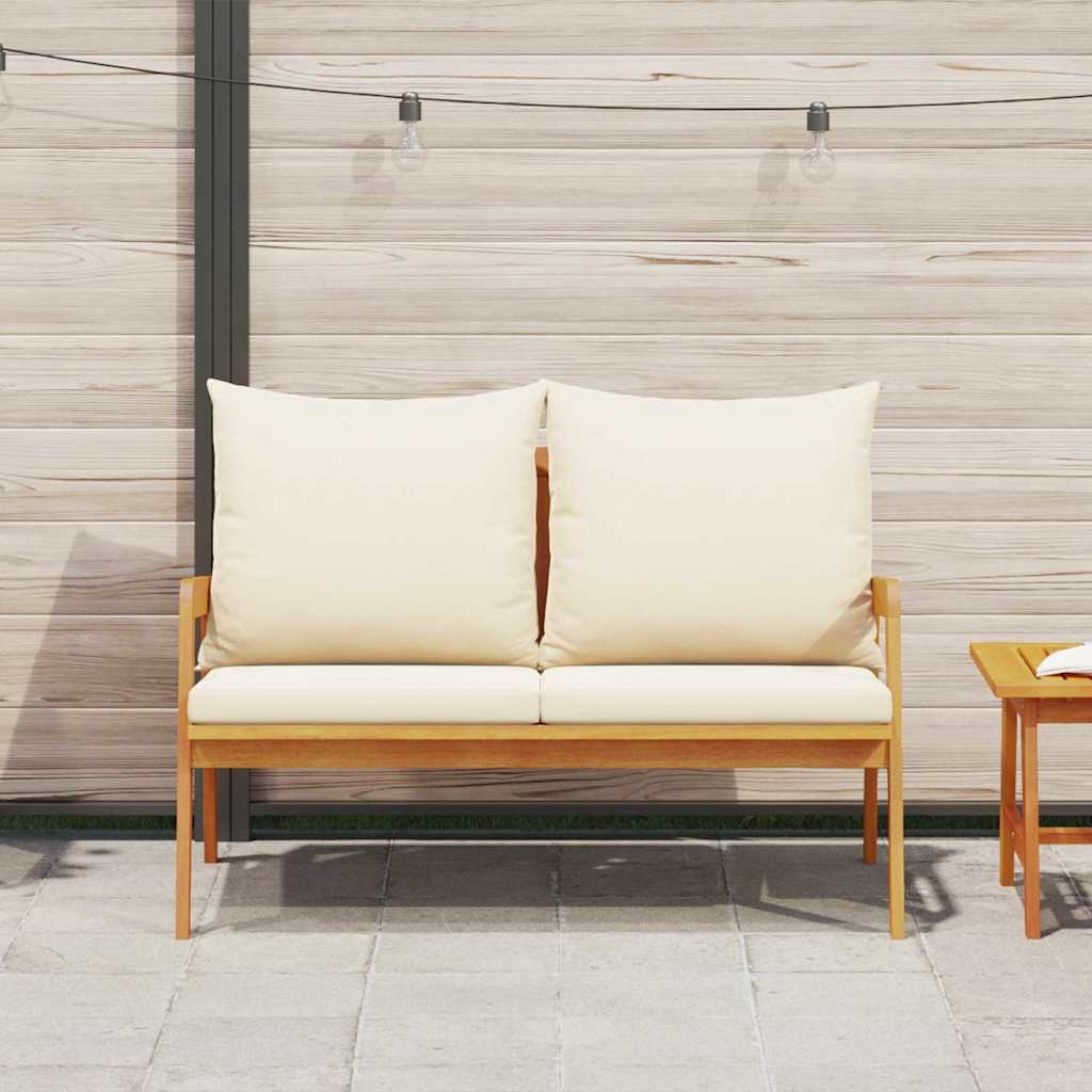 Hagebenk med puter 115x65x71 cm Solid akasietre