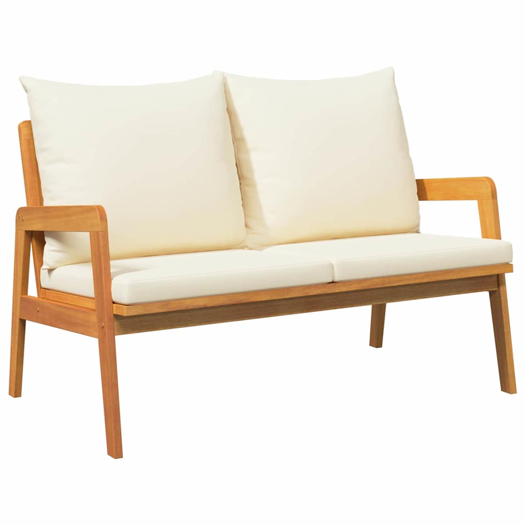 Hagebenk med puter 115x65x71 cm Solid akasietre