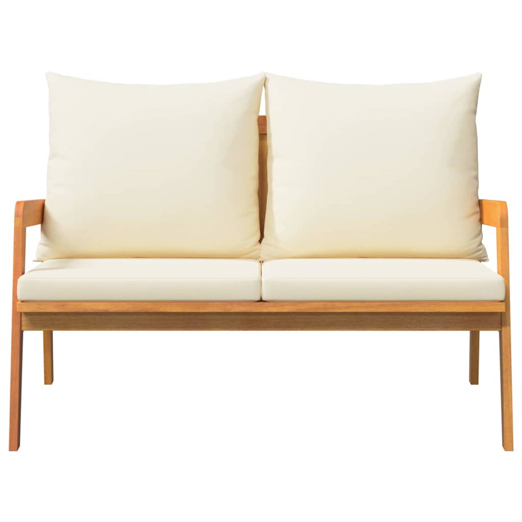 Hagebenk med puter 115x65x71 cm Solid akasietre