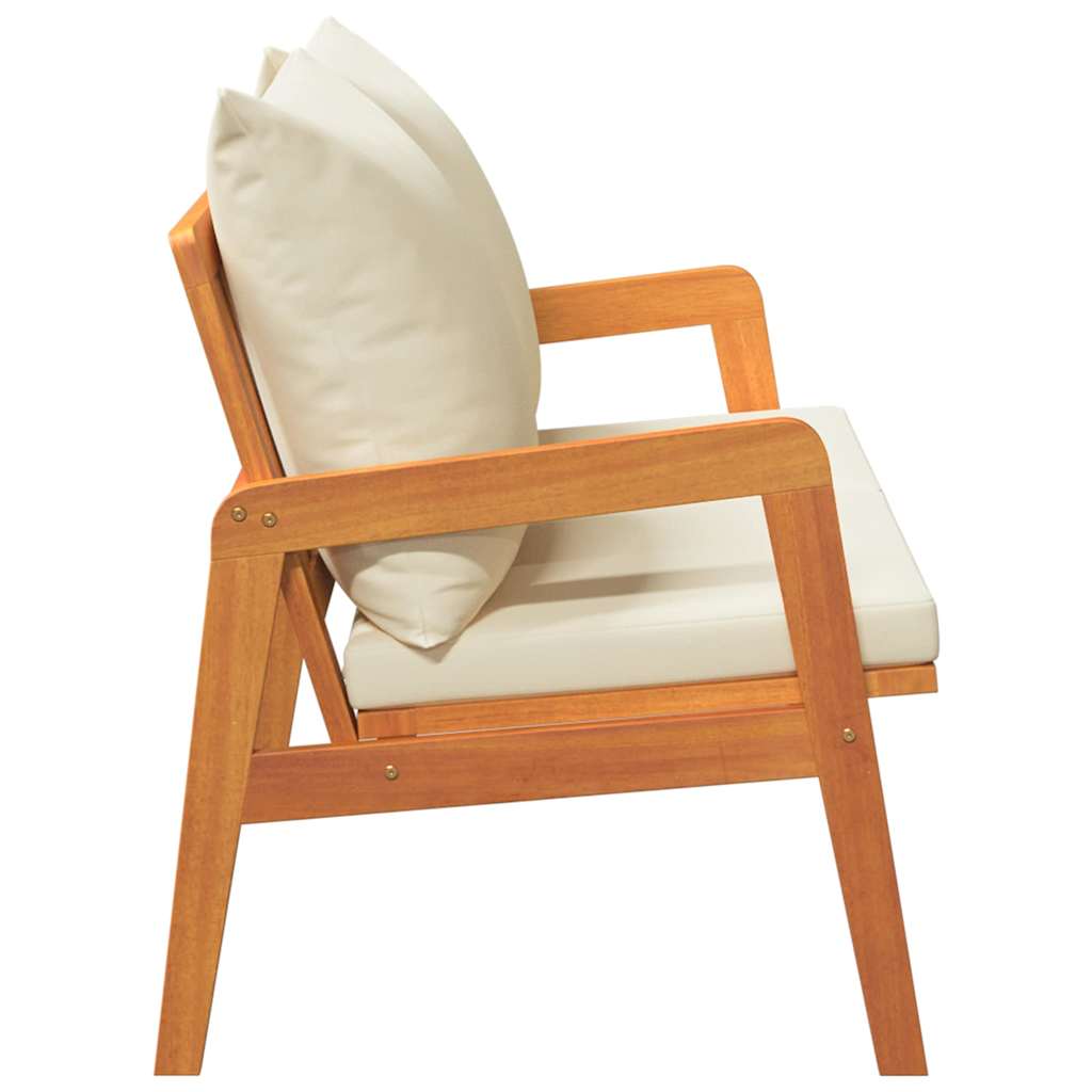 Hagebenk med puter 115x65x71 cm Solid akasietre