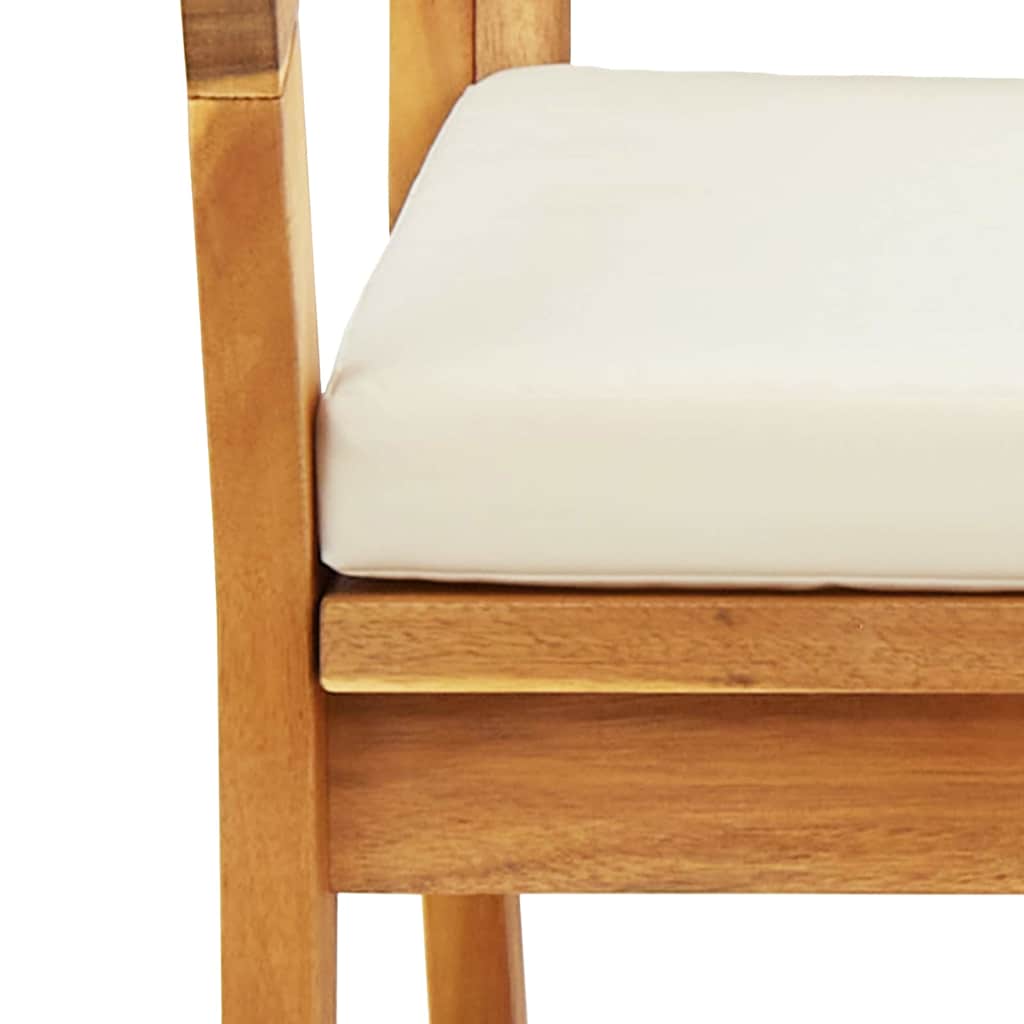 Hagemøbler 2 stk 59,5x70,5x72,5 cm Solid akasietre