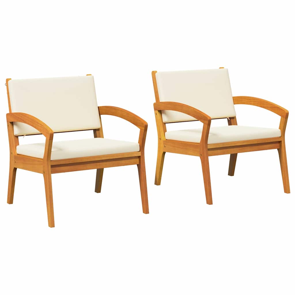 Hagemøbler 2 stk 59,5x70,5x72,5 cm Solid akasietre