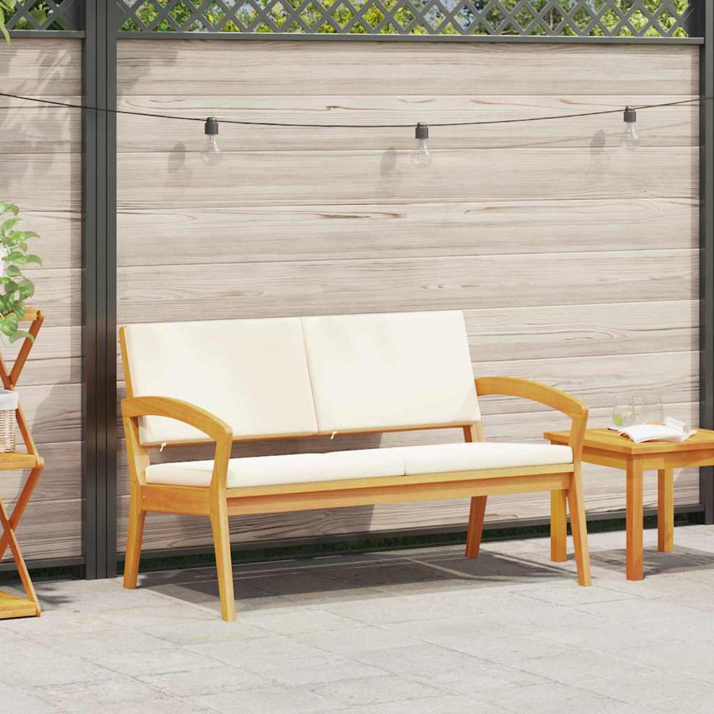 Hagebenk med puter 115x70x72 cm Massivt akasietre