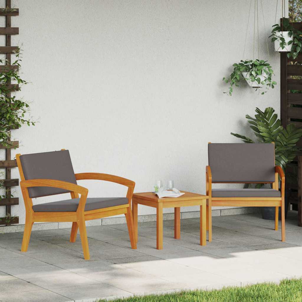 Hagemøbler 2 stk 59,5x70,5x72,5 cm Massivt akasietre