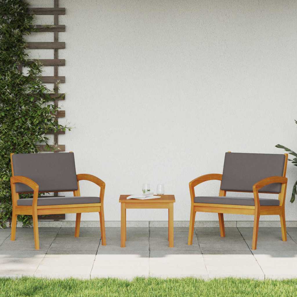 Hagemøbler 2 stk 59,5x70,5x72,5 cm Massivt akasietre