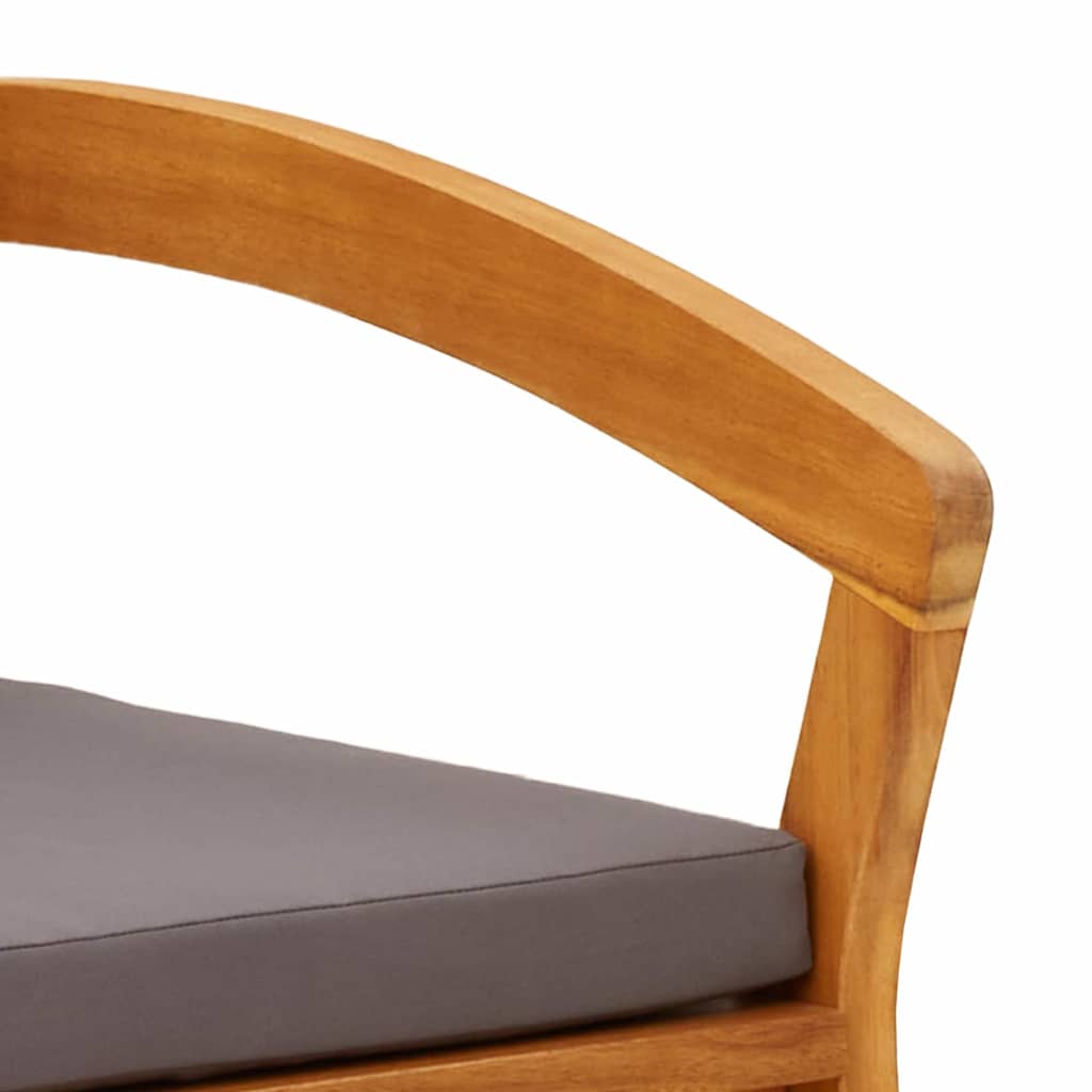 Hagebenk med puter 115x70x72 cm Solid akasietre