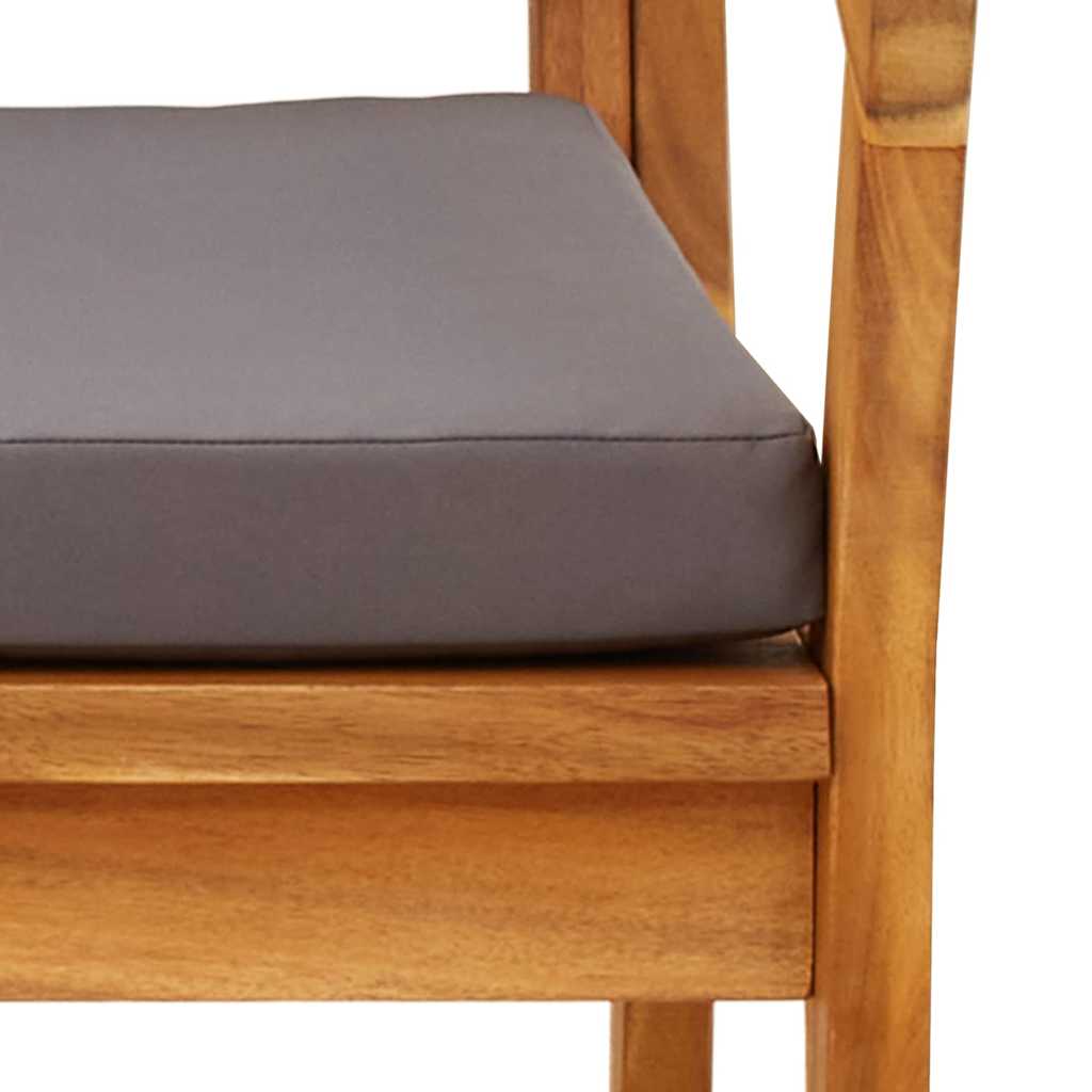 Hagebenk med puter 115x70x72 cm Solid akasietre