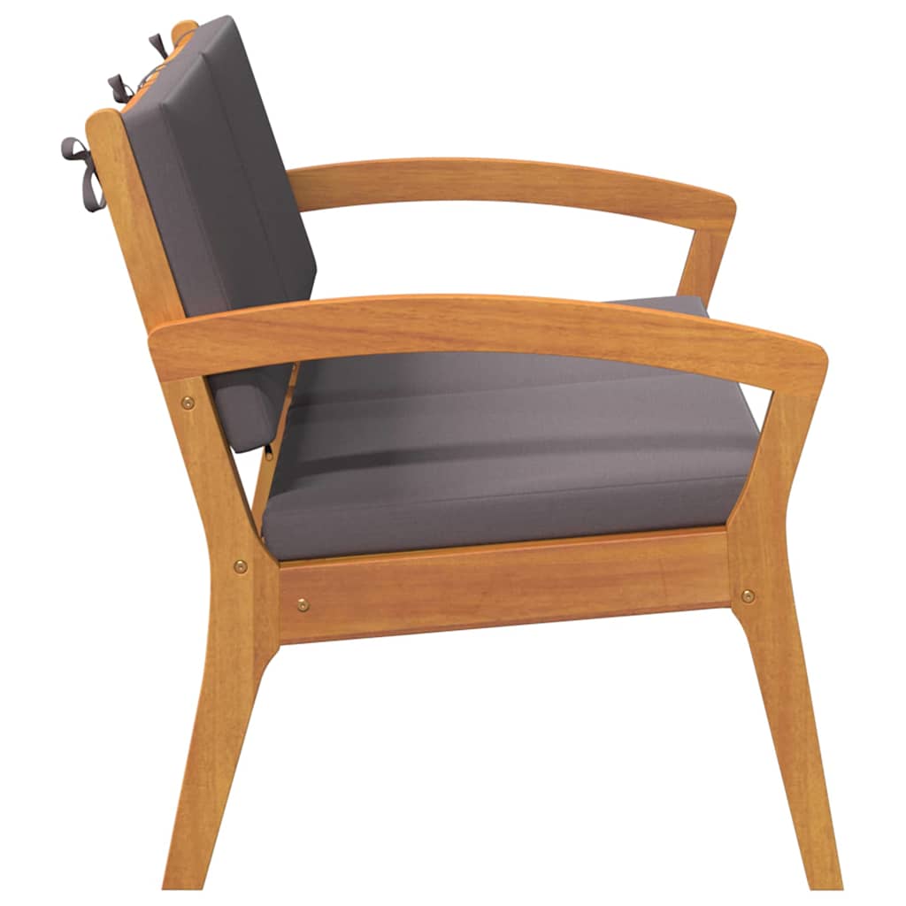 Hagebenk med puter 115x70x72 cm Solid akasietre