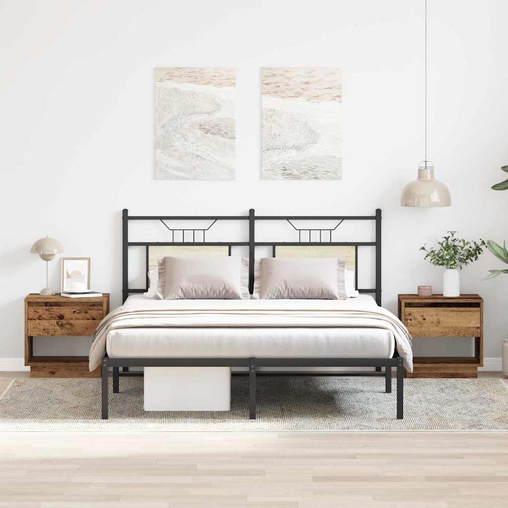 Nattbord 2 pcs Gammelt tre 45 x 34 x 44 cm Konstruert tre