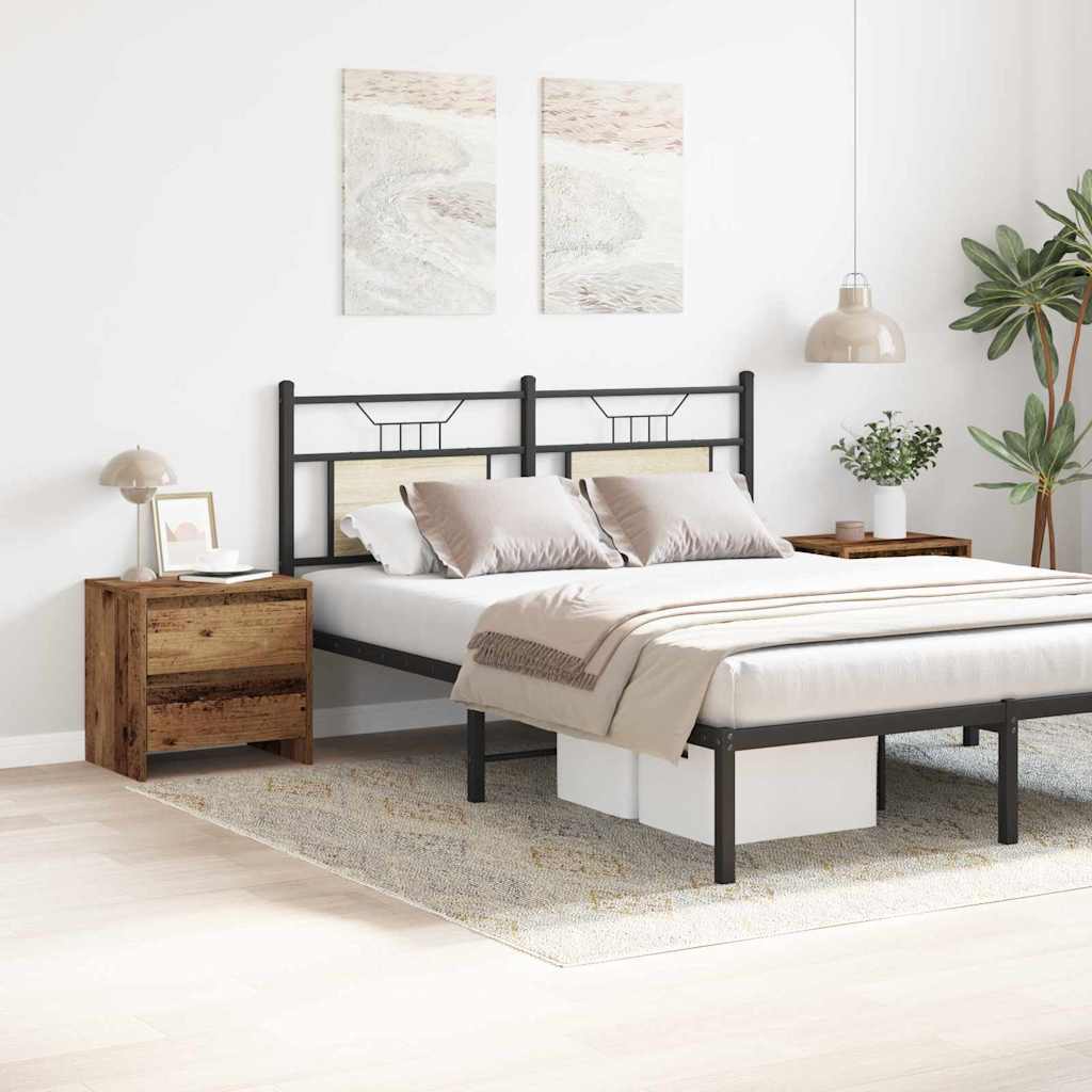 Nattbordskap 2 pcs Gammelt tre 45 x 34 x 44.5 cm Konstruert tre