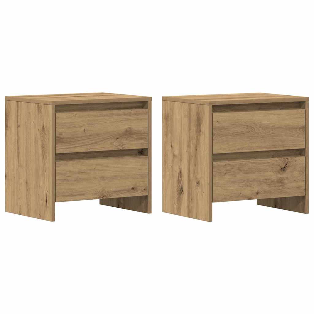 Nattbordskap 2 pcs artisan eik 45 x 34 x 44.5 cm Konstruert tre