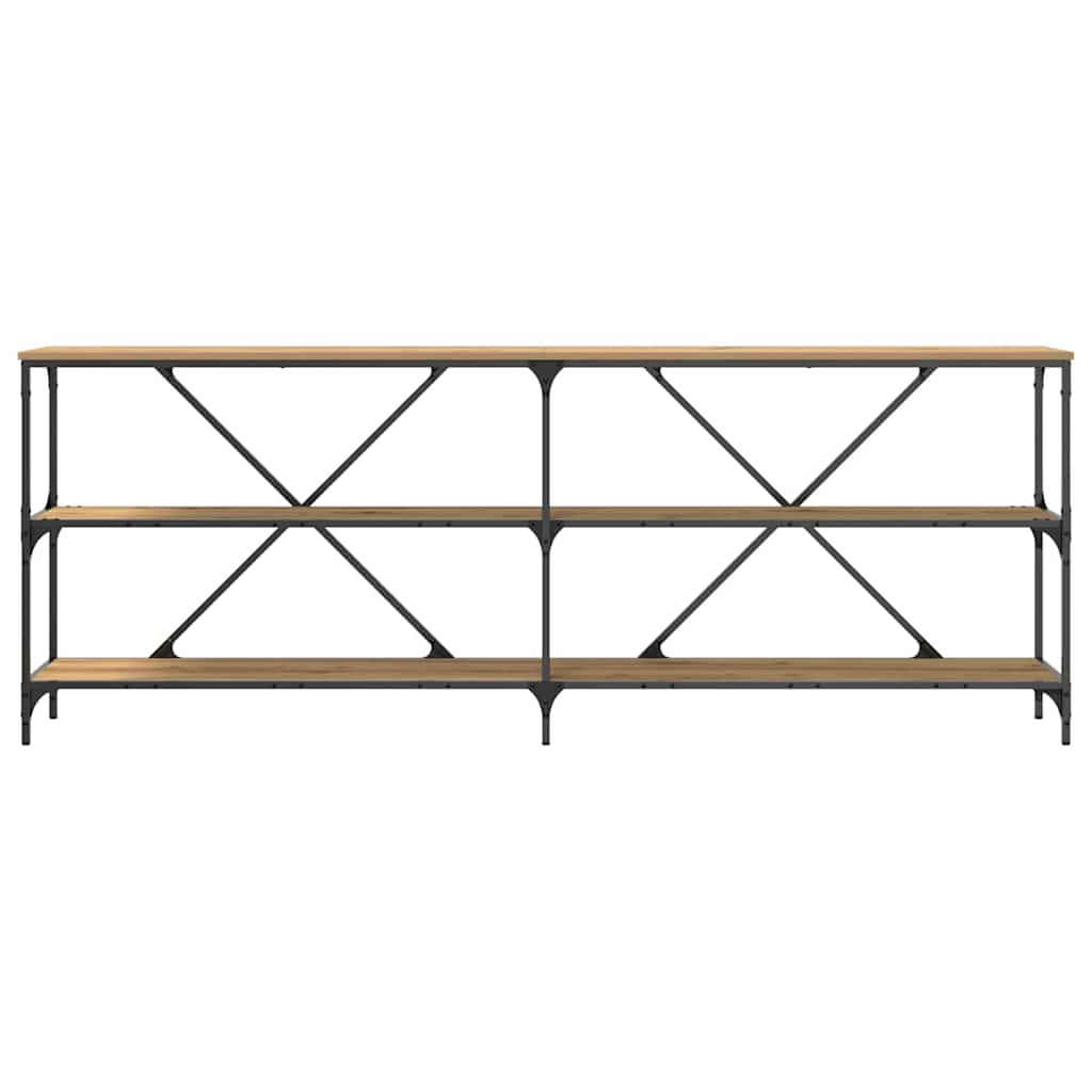 Konsollbord artisan eik 200 x 30 x 75 cm Ingeniørtre og metall