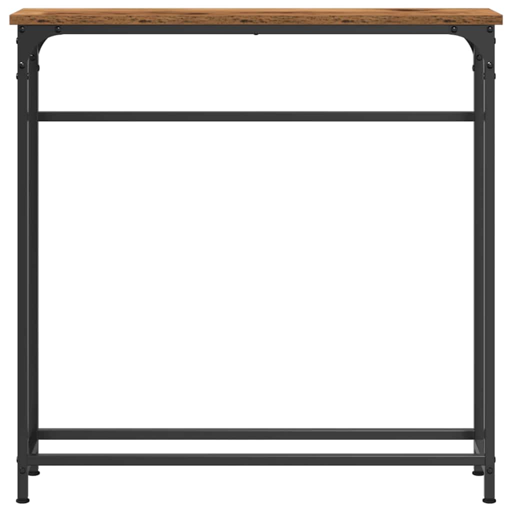 Konsollbord Gammel Tre 75x19,5x75 cm Konstruert Tre og Stål